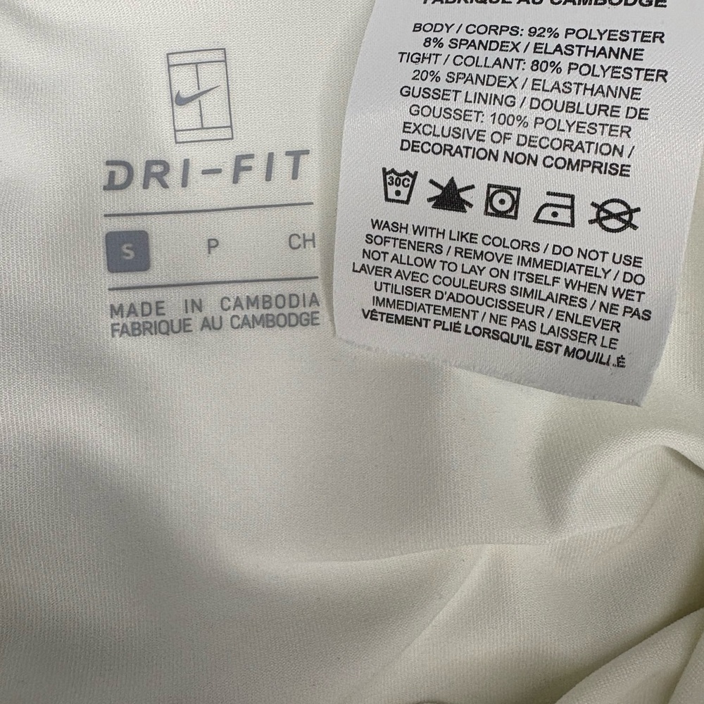 Nike White Women's Tennis Skirt | Model Off Duty Athleisure - Picture 4 of 5